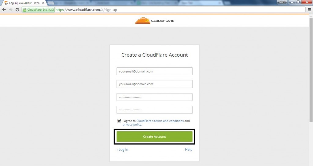 cloudflare signup