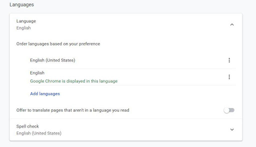 change your language in Google Chrome